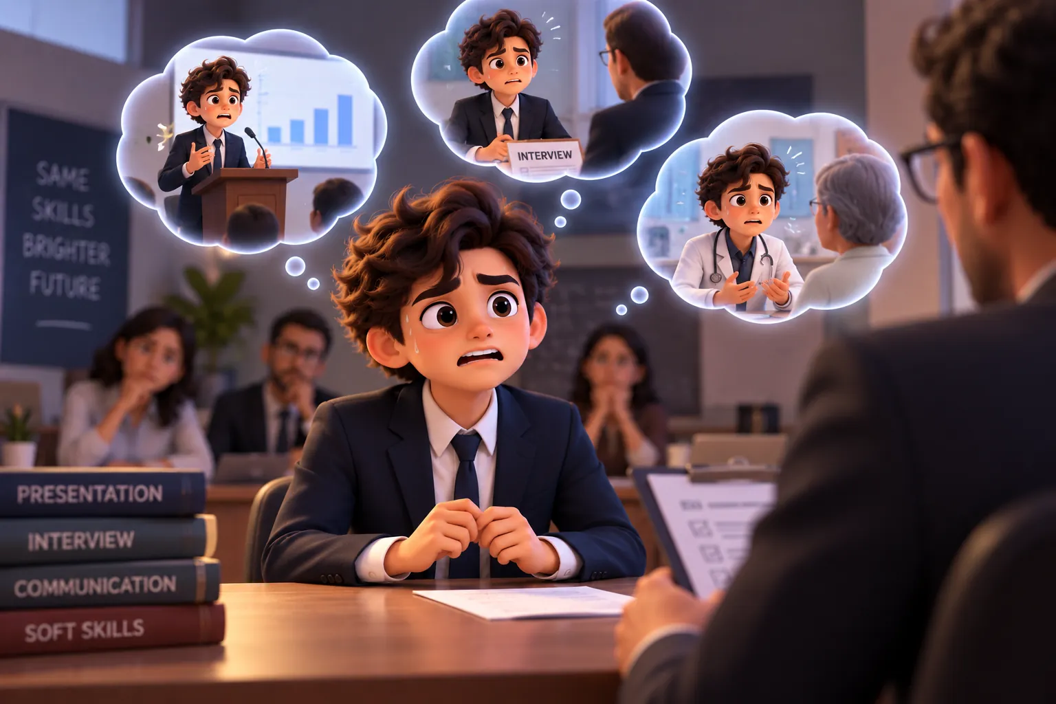 Problem: student anxious about public speaking