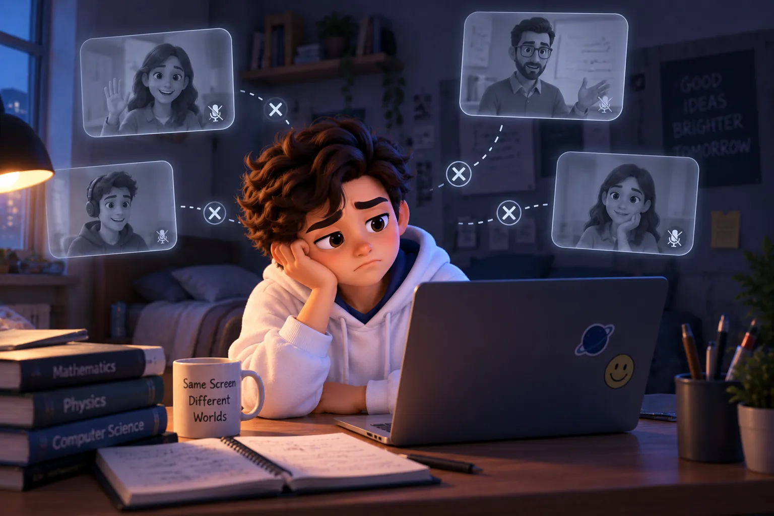 Problem: remote student feeling isolated during online class
